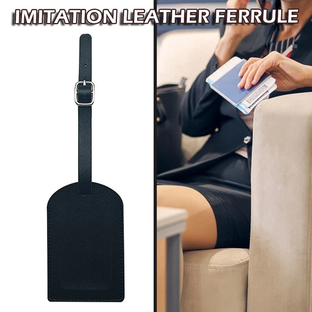 PU Leather Luggage Tags Suitcase ID Card Name Label Baggage Address Tag  ! ! A