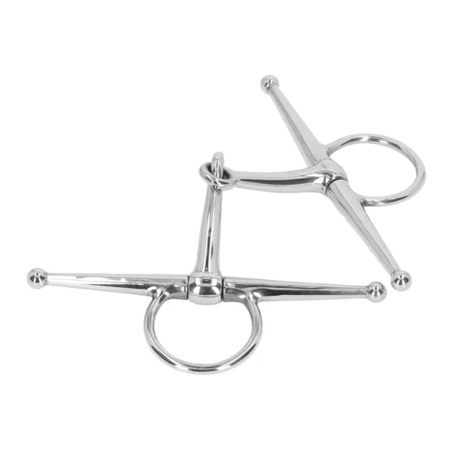 Full Cheek Horse Snaffle Bit Stainless Steel Ring Farm Jointed Bit TT