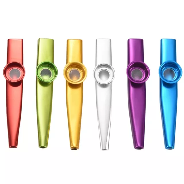 Set of 6 Colors Metal Kazoo Musical Instruments Good Companion for A Guitar2887