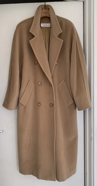 MAX MARA 101801 Cashmere Wool Camel Icon Coat Double Breasted Excellent Cond