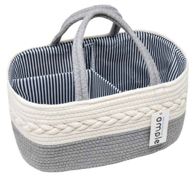 Baby Diaper Caddy Organizer Basket Wipes Bag Newborns Infant Nursery Storage Bin