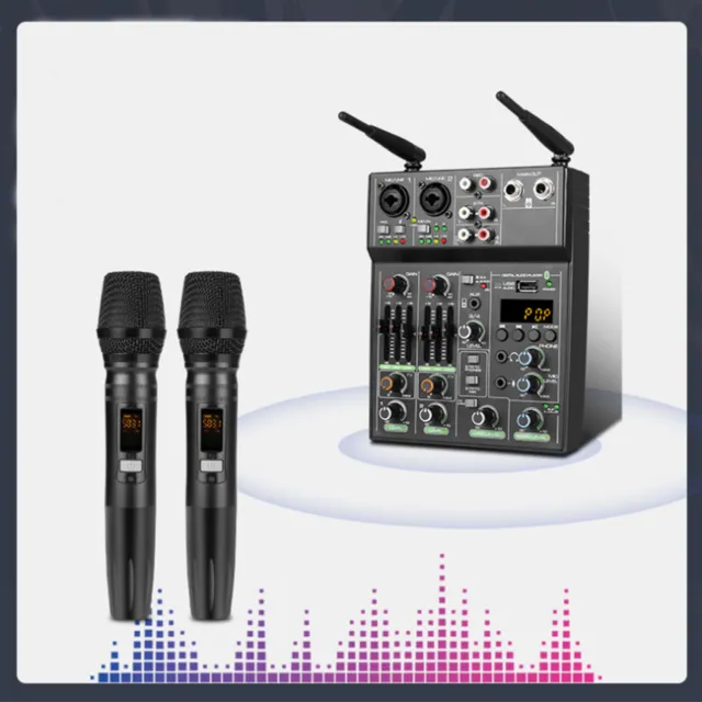 Biner U10 4 Channel Compact Studio Mixer USB Audio Interface 2 Microphone