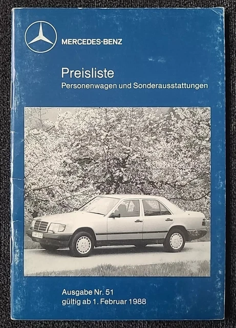 Mercedes 107 Preisliste