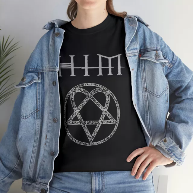 HIM Mens Ornate Heartagram Fashion T-Shirt Essential UNISEX ALL SIZE 2