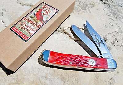 Bear & Son Cutlery Usa Knives Cardinal Red Bn Jigged 2-Blade Trapper Knife