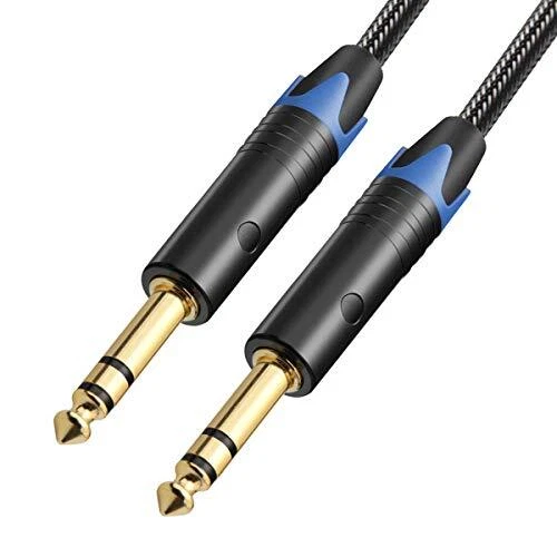Tisino Cable Jack 6.35 Cable Guitare Électrique 635 mm TRS Stéréo pour Instru...