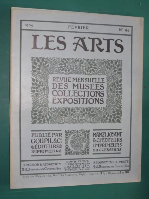 Les Arts revue mensuelle n° 86 1909 Collection de M. Ch. MÈGE