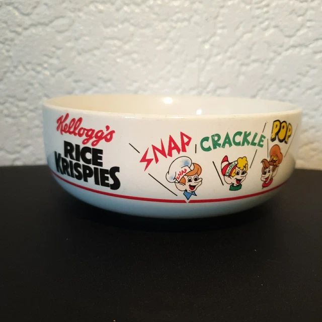VINTAGE KELLOGGS CEREAL Bowl 1987 Rice Krispies Snap Crackle and Pop