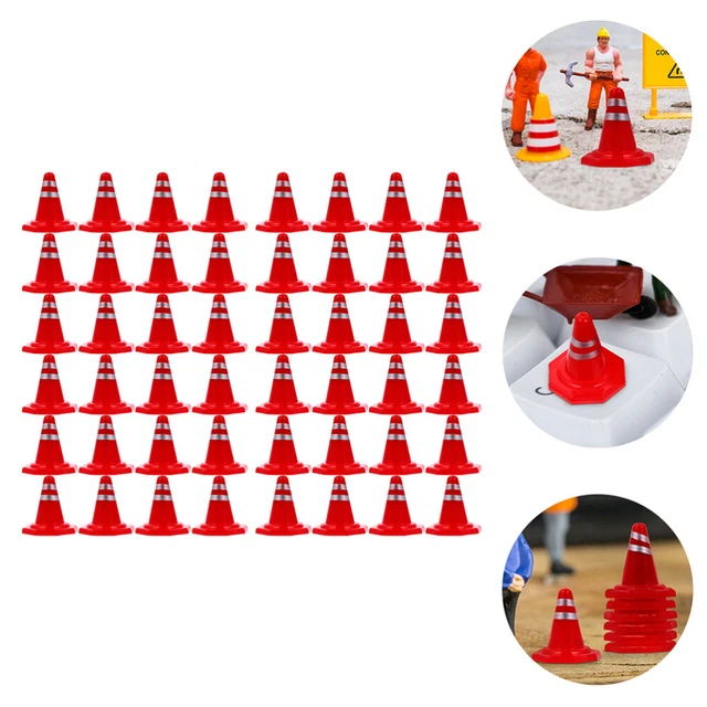 Lot De 10 Cônes De Signalisation Rouges - 8.5 X 8.5 Cm, En Plastique PE, Pour Entraînement Football, Slalom, Marquage