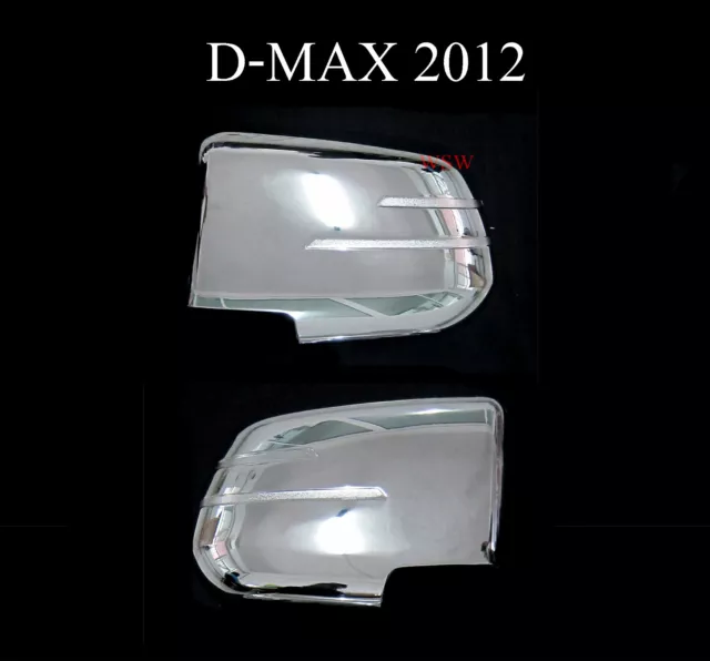 Chrome Mirror Cover Without Indicator hole For Isuzu D-Max Dmax Mux 2012-2019