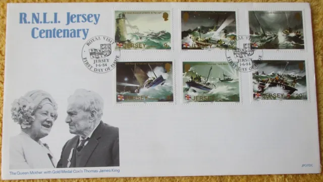 R.N.L.I. Jersey Centenary  JPO First Day Cover 1st July 1984