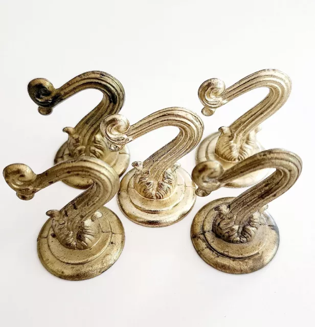 Ceiling Hooks Japan Metal Lot Of 5 Vintage 1960-70s 0609 1.75" Hangers #1 E17