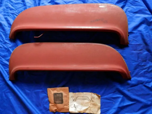 1955 Plymouth Fender Skirts - NOS Foxcraft w/ Rare Attaching Parts 1955 Plymouth Fender Skirts - NOS Foxcraft w/ Rare Attaching Parts