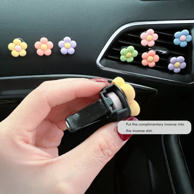 6 Pcs Flowers Car Air Vent Clips Lovely Flower Aromatherapy Car Air Freshener