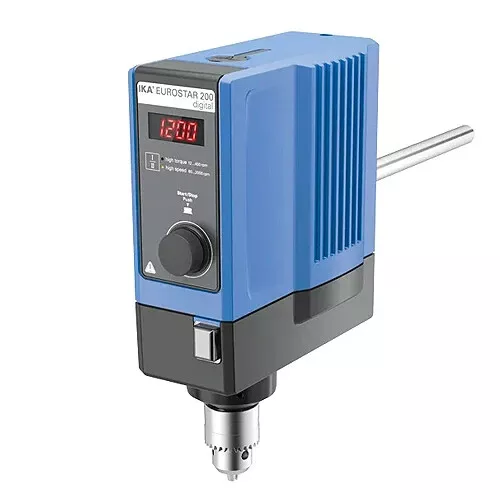 NEW ! IKA Eurostar 200 DIGITAL Overhead Stirrer, Max. Stirring 100L, 3990001