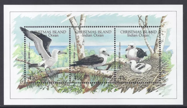 1990 Christmas Island Abbottt's Booby Miniature Sheet Fine Mint Mnh
