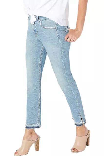 Jen7 by 7 for All Mankind Ankle Straight Jeans with Released Hem Crest