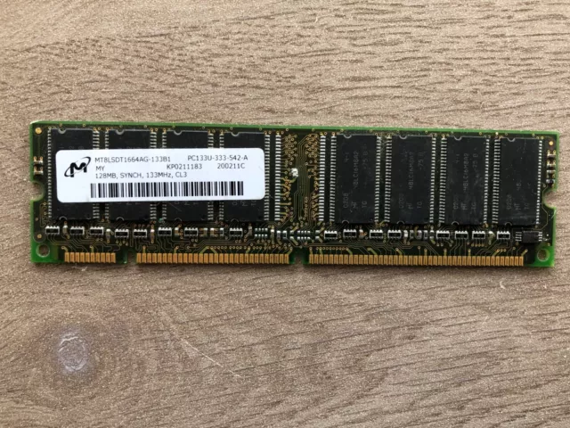 barrette ram mt8lsd1664ag-133b1 128mb 133mhz pc133U-333-542 non  testé