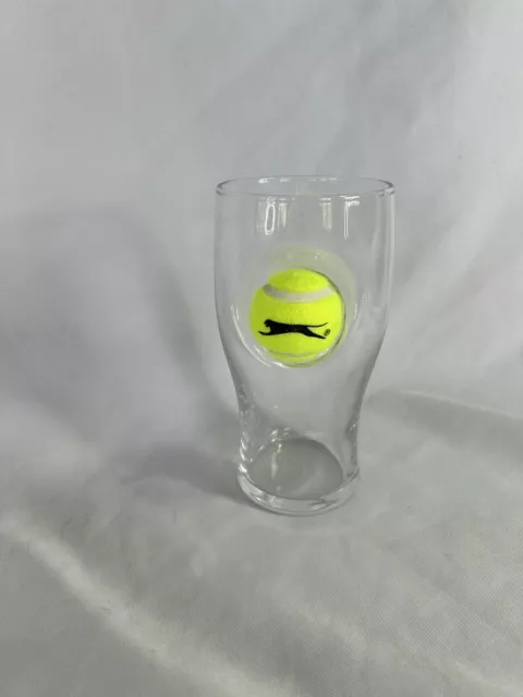 Very Rare Pint Glass with Embedded Wimbledon/Slazenger Tennis Ball. Unique. VGC