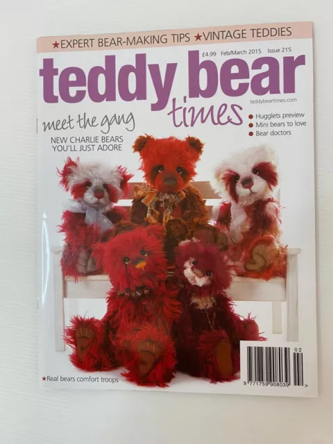 Teddy Bear Times Magazine Issue 215 Feb / March 2015 VGC With Build Pattern!