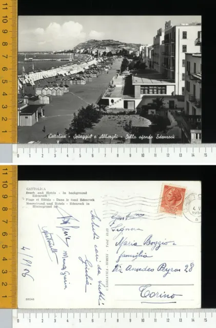 01761] Rimini - Cattolica - Spiaggia E Alberghi - 1956