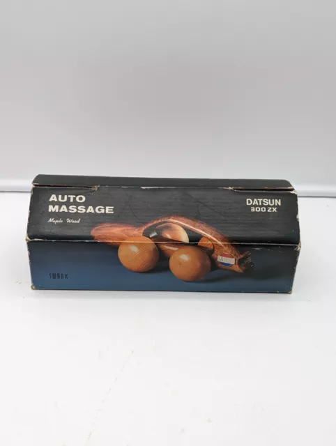 Auto Massage Vintage Datsun 300ZX Solid Wood Rolling Back Massager & Kids Toy