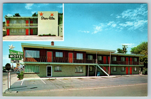 c1960s Star-Lite Motel Elko Nevada Vintage Postcard