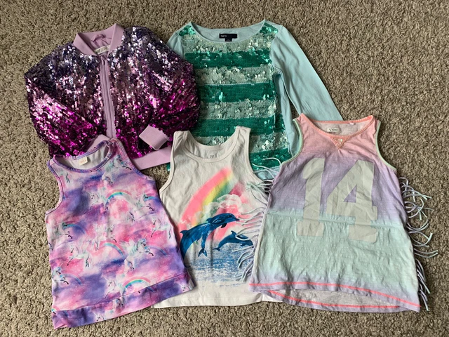 Girl age 4-5 bundle H&M NEXT Sequin Bomber Jacket Sparkle Tops & Vests