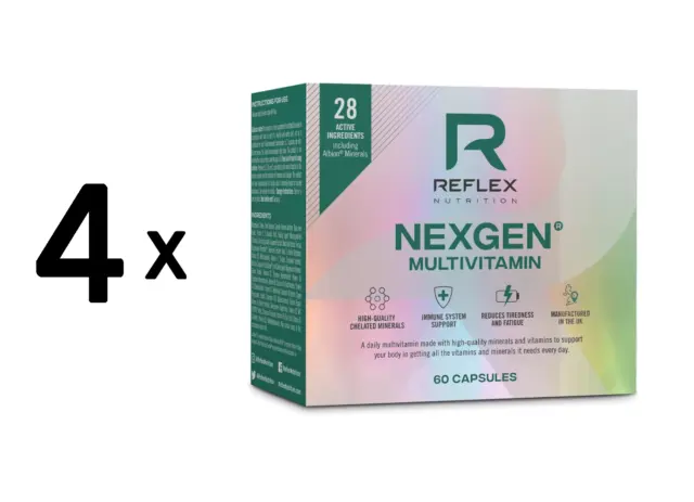 (240 g, 176,28 EUR/1Kg) 4 x (Reflex Nutrition Nexgen Multivitamin (60 Capsules)