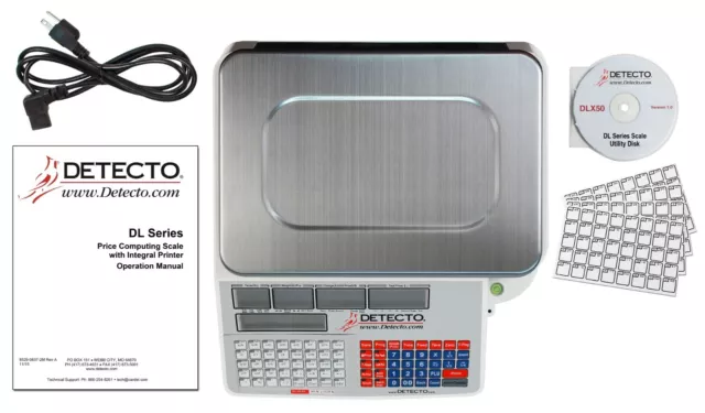 Detecto, DL1060P, Deli Scale with Integral Printer & Tower, 60lb x 0.02lb, NTEP 3