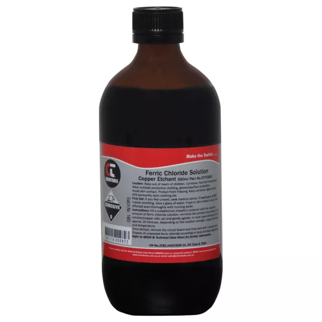 Chemtools CT-FC500 Ferric Chloride Copper Etchant 500mL - For PCB Etching