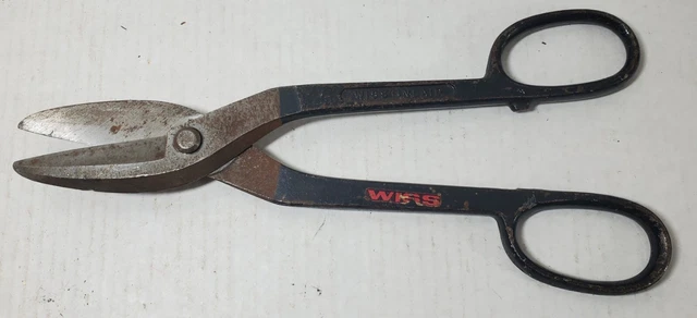 Hojas vintage WISS EE. UU. #9 con incrustaciones de alto carbono de 13" láminas de hojalata tijeras de metal