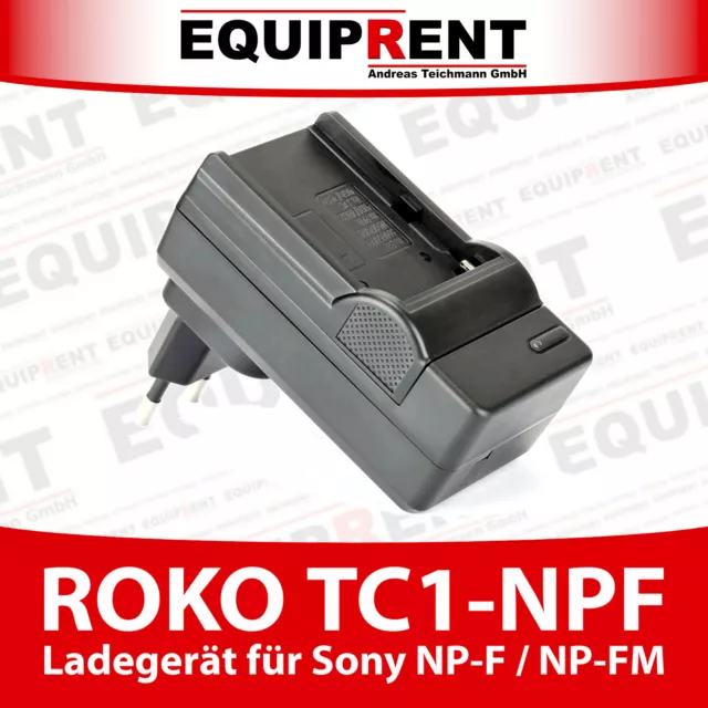 ROKO TC1-NPF EU UK USA Ladegerät für Sony NP-F NP-FM500H NP-QM Akku EQE35