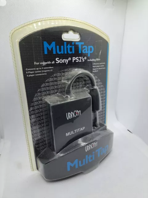 NEW MULTI TAP 4 Player Adapter + DVD Remote + Vertical Stand Large FAT PS2  #R3