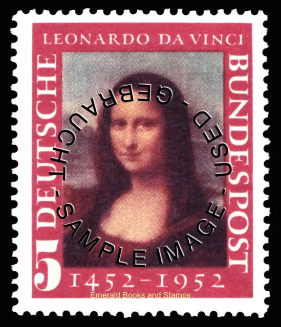 EBS Germany 1952 Leonardo da Vinci - Mona Lisa - La Gioconda - Michel 148 Used