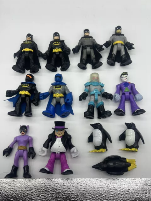 Imaginext DC Super Friends Action Figure Bundle - Batman, Mr Freeze, Penguin Etc