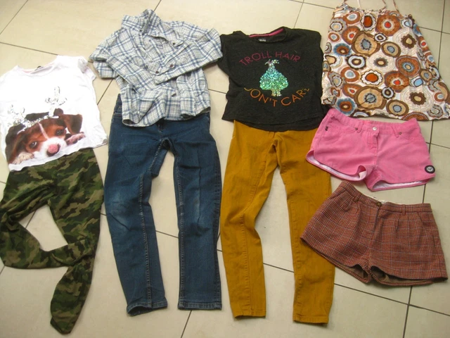 PACCHETTO ABBIGLIAMENTO RAGAZZE OUTFIT pantaloncini top jeans 11 12 anni BODEN GAP ZARA ROXY