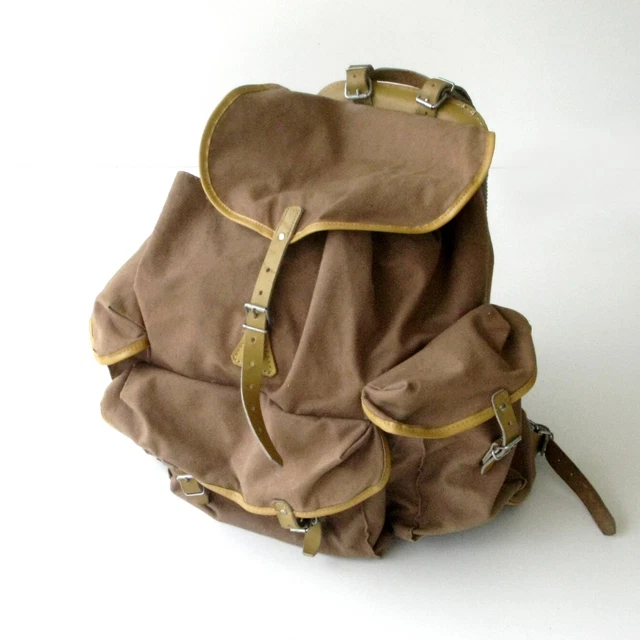 Ancien Sac à Dos Militaire Lafuma Kaki Années 50-60 - Toile Randonnée