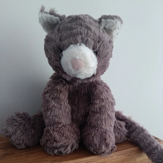 JELLYCAT FUDDLEWUDDLE TRUFFLE Brown Grey Cat Kitten Medium £37.08 ...