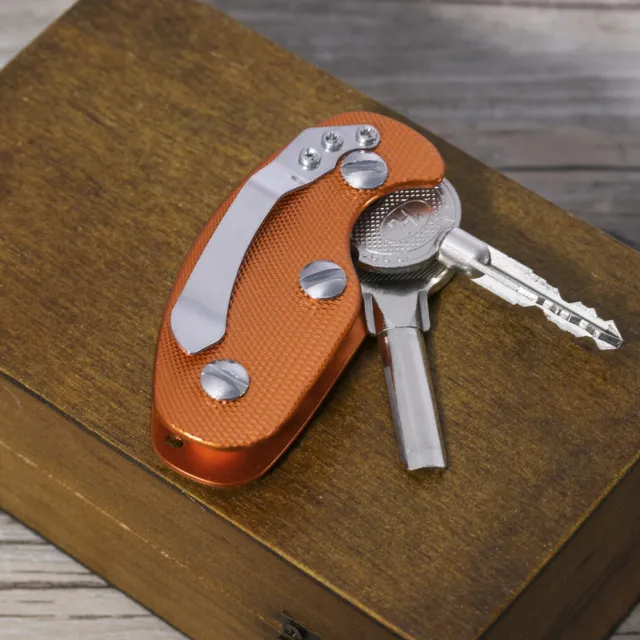Outil de poche extérieur pour porte-clés en aluminium (orange)