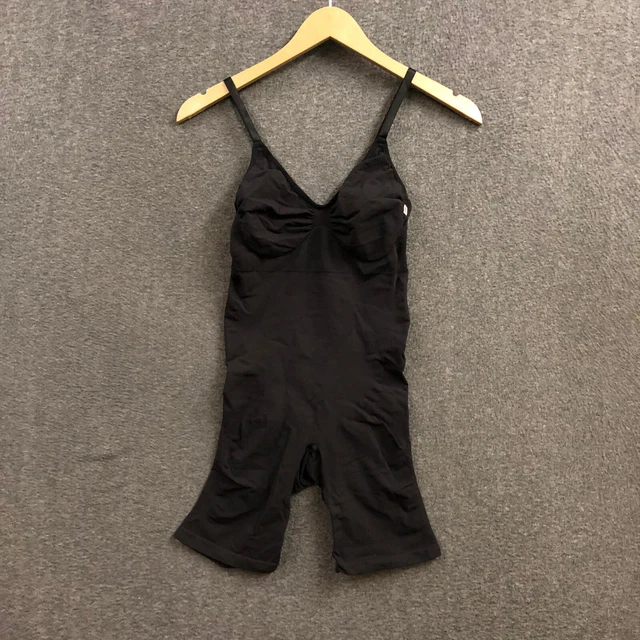 SKIMS KIM KARDASHIAN Bodysuit Mid Thigh Open Gusset Onyx 2X/3X SHBSS