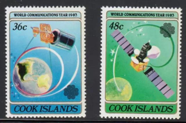 Cook Islands 1983 World Communications Year. Scott #744-48. Space M.N.H.