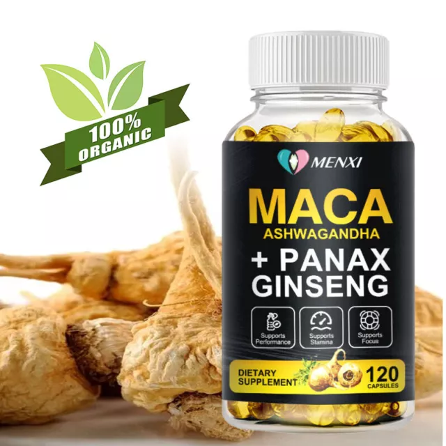 120 Maca Root Extract Capsules Energy Booster For Sexual Health Organia Natural