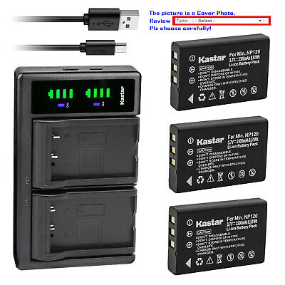 Kastar Battery LTD2 Charger for NP-120 Minolta MN80NV Digital Camcorder 1208960