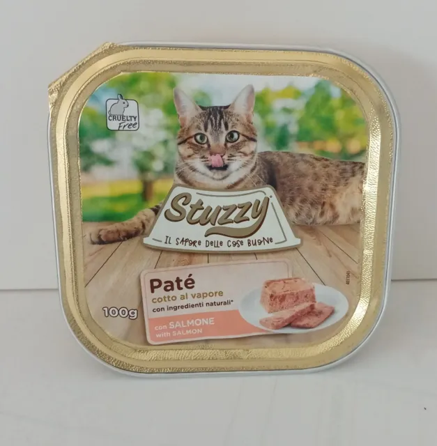 32 Bandejas Alimentos Húmedo para Gatos Pate ' Con Salmón 100 Gr X 32 Cajas