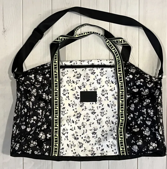 VS Victoria’s Secret PINK Travel Weekender Large Duffle Bag Tote Floral