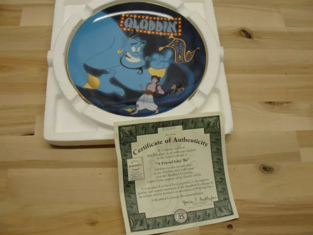 New Bradford Exchange Aladdin Plate Collection "A Friend Like Me" 2Nd Series