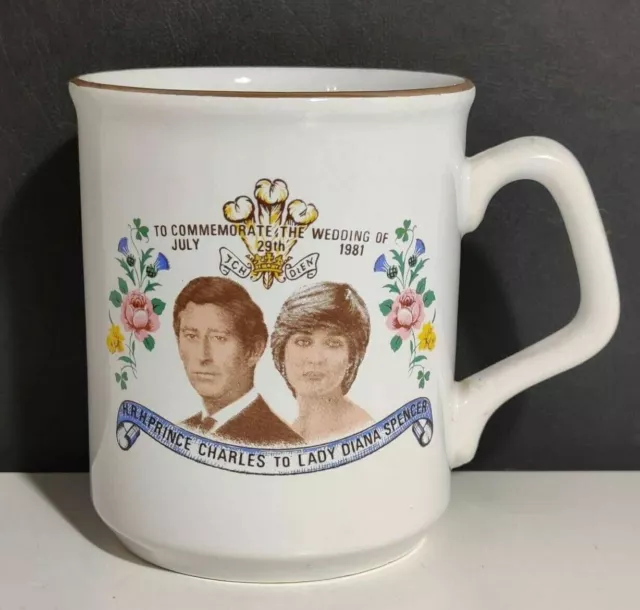 Vintage RAF Association Prince Charles & Lady Diana Commemorative Wedding Mug