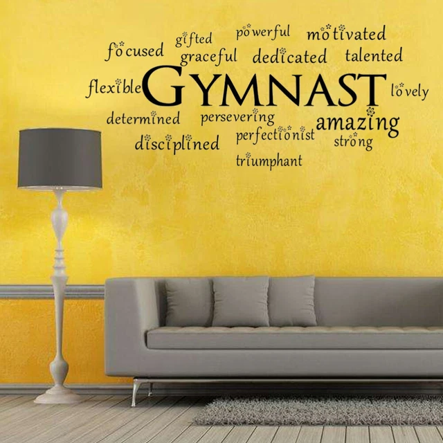 Sticker mural sport inspirant de gymnaste gracieux motivé puissant