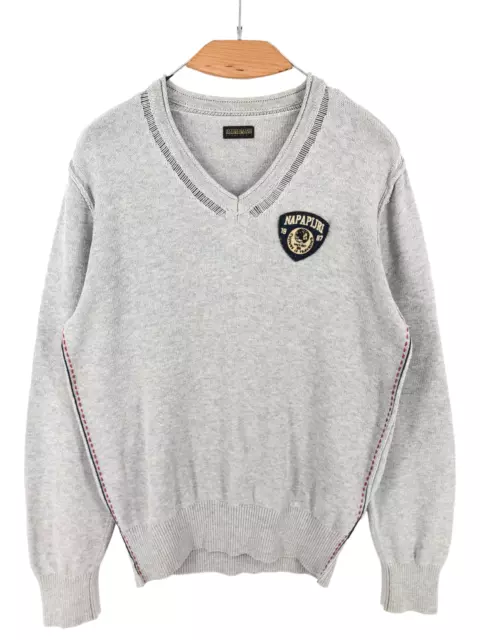 Napapijri Uomo Scollo A V Maglione Pullover Taglia M